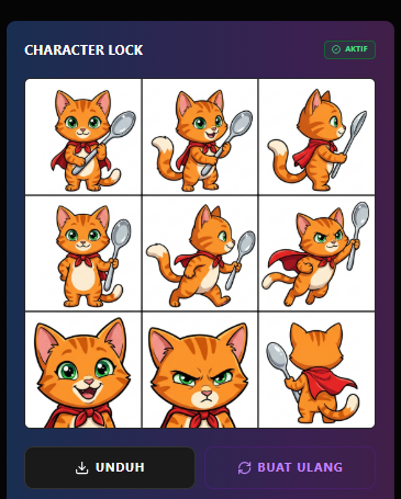 Character Lock grid STORYFLOW